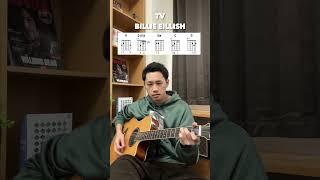 Billie Eilish - TV (YU Easy Guitar Tutorial) #Shorts