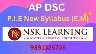 AP DSC P.I.E NEW SYLLABUS