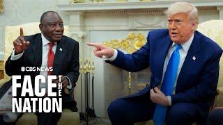 Trump and South African president have tense exchange in White House meeting