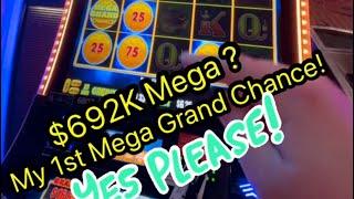 Wow! My 1st time getting $692K Mega Grand Chance! #dollarstorm #bigwins #slot