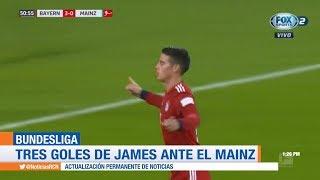 James marca tripleta con Bayern Múnich: triplete de James ante Mainz en Bundesliga