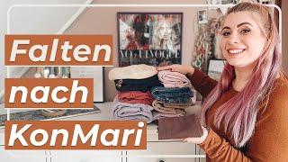 Kleidung falten nach Konmari - effektive & platzsparende Falttechnik | Kleiderschrankordnung Teil 3