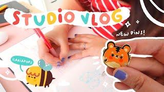  STUDIO VLOG: opening products from GS-JJ, how I brainstorm to decide on Patreon rewards!
