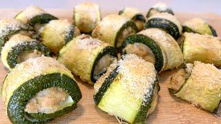 Deliziosi involtini di zucchine! Ricetta facile di zucchine che piace a tutti!