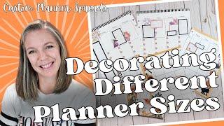 Decorating Different Planner Sizes || Custom Planner Spreads