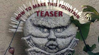 How to make: Mosaic Sculpture for Koi Pond: Fountain, Water Feature, Cement clay, Crystals, Sunstone