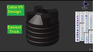 CATIA V5 | Video Tutorial for Beginners | Water Storage Tank Design | Technical MMS