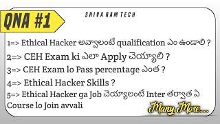Cyber Security & Ethical Hacking || QnA Episode 1 || Shiva Ram Tech ||