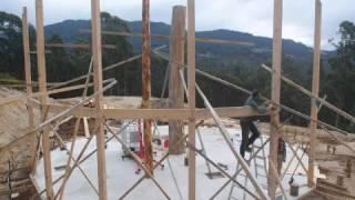 Round House Cordwood build time lapse