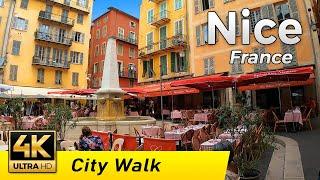 Nice, France - The Old City | Walking Tour 4k | Côte d'Azur