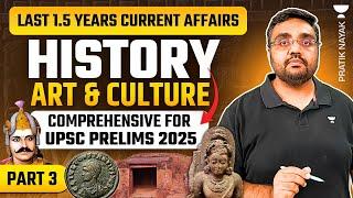L3: History, Art & Culture Current Affairs | Last 1.5 Years for UPSC Prelims 2025 | Pratik Nayak