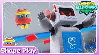 [Learn Shape with GOGODINO Babyland] 02 Tyrannosaurus Egg Rescue | Kids Learning | Kids Play | Fun