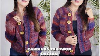 EASY Knitting Cardigan! Topdown Raglan