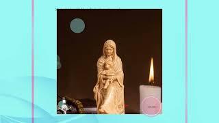 Mother Mary Holding Baby Jesus Statue,Figurine Religious,Religious Catholic Statue,Wooden Religio...