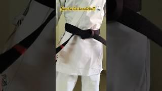 How to tie Karate black belt| #shotokan #kratebelt#how to tie karat⅚