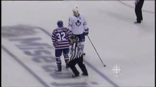 Mike Komisarek's Big Hit on Glen Metropolit from October 31st 2009 vs Canadiens (HD)
