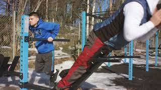 Winter training with Omnigym / David outdoor fitness equipment