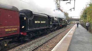 45596 Bahamas & 44932 on a Light Engine Movement to Carnforth passing Tame Bridge Parkway.