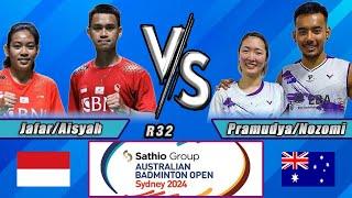 Jafar Hidayatullah/Aisyah Salsabila vs Pramudya/Nozomi | Australian Open 2024 Badminton | R32