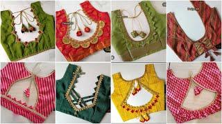 Karwa Chauth Blouse Design 2025/Latest back neck Blouse Designs /Blouse Neck Designs photo