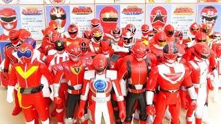 All Red Power Rangers I Have!! Super Hero History Quick Introduction