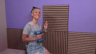 How to Fit Square Wood Slat Wall Panelling | Trepanel