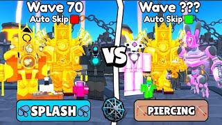 SPLASH TEAM vs PIERCING TEAM UNITSWHO STRONGEST??  Toilet Tower Defense