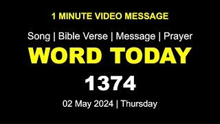 Word Today-1374 | Bro RSV | One-Minute Video Message (Malayalam) | 02 May 2024