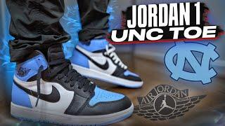 JORDAN 1 UNC TOE REVIEW & ON FEET | PRICE IS TANKING 