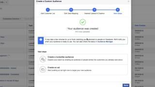 Create Custom Audience from a Customer List in Facebook