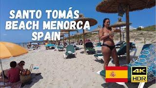 MENORCA Playa Santo Tomás Beach in August Walk beach in 4k // Best Beaches In Menorca 1/4