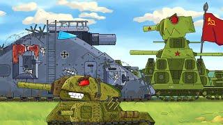 KV-44 and I will defeat the Monster! KV-44, Pike VS Iron Kaput - Cartoons about tanks