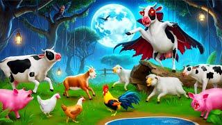 Vampire Cow's Rampage in the Jungle: Farm Animals Unite for an Epic Rescue Adventure