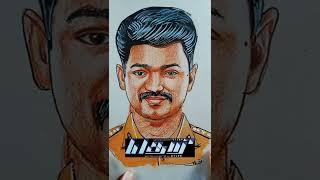 vijay drawing| vijay journey art|vijay new movie drawing|vijay 66|kavinarts