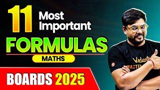 11 Most Important FORMULAS for Class 12th Maths | CBSE Board Exam 2025 | Harsh Sir