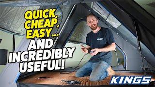 $50 ROOFTOP TENT UPGRADES! How to install power, lights & phone chargers in ANY rooftop tent