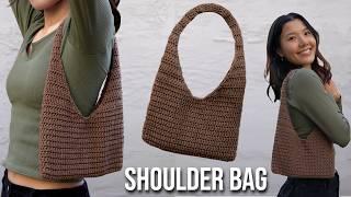 Simple Crochet Shoulder Bag Tutorial