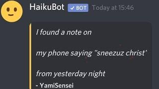 Haiku Bot being genius