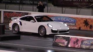 2014 Porsche 991 911 Turbo 1/4 Mile Drag Racing Launch Control