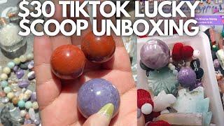 $30 TIKTOK LUCKY CRYSTAL SCOOP UNBOXING, WORTH IT? LUCK SCOOPS BANNED?