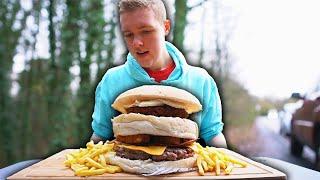 THE BELLY BUSTER BURGER CHALLENGE! | Man Vs Food