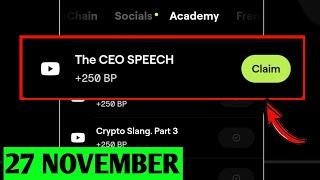 The CEO SPEECH | BLUM VIDEO CODE | The CEO SPEECH BLUM VERIFICATION CODE