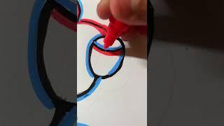 Drawing brain from family guy glitch effect using posca markers! (#shorts) #poscas #art