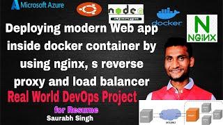 Deploying modern web app inside docker container by using NGINX, s reverse proxy and load balancer