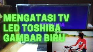 mengatasi TV led toshiba gambar biru