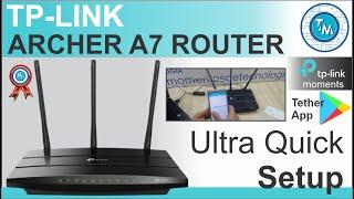 TP-LINK Archer A7 – Quick setup with Tether App