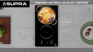 Parrilla de Vitrocerámica VITROROSSO-V ¡Funciona con todas las ollas y sartenes! Ideal para AIRBNB