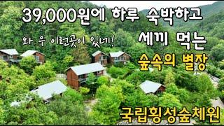 세상에. 이런곳이? 5인실 기준 1박 7만원 이면 최고의 숲에서 힐링할 수 있습니다  국립횡성숲체원 힐링숲속 무장애데크길