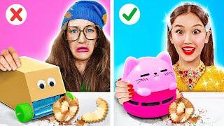 Rich VS Broke Girls - Amazing Gadgets vs Cardboard Hacks! by YayTime! FUN