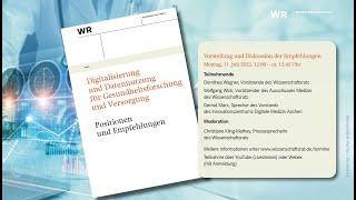 Digitalisierung in der Medizin | Wissenschaftsrat veröffentlicht Empfehlungen